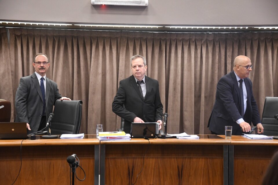 Los jueces del Tribunal Oral Criminal 3 de Lomas de Zamora. (Fuente: Télam)