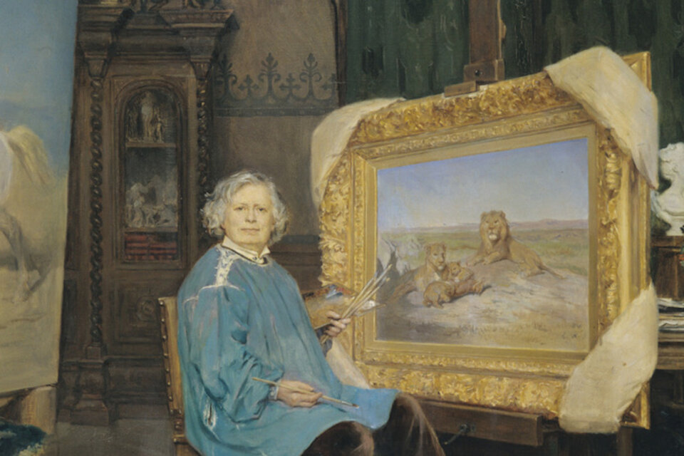 Rosa Bonheur retratada en su estudio, 1893