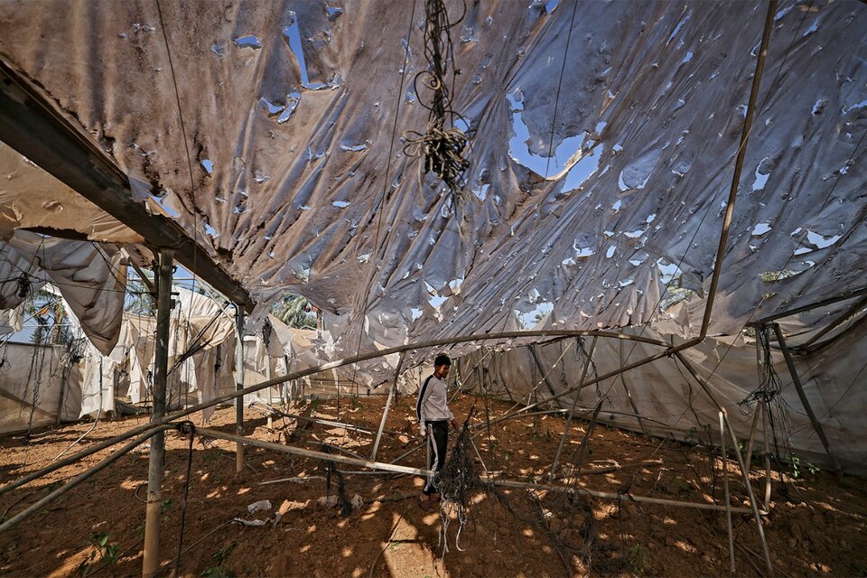 Un campo de refugiados en Gaza después de un bombardeo israelí.  (Fuente: AFP)