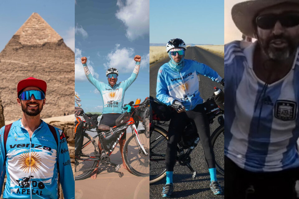 Mundial 2022: los argentinos que viajaron en bicicleta a Qatar para ver a la Selección. Imagen: Facebook/Instagram.  