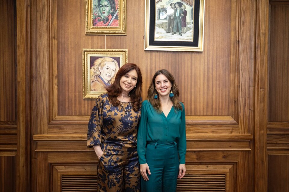 Irene Montero con Cristina Kirchner