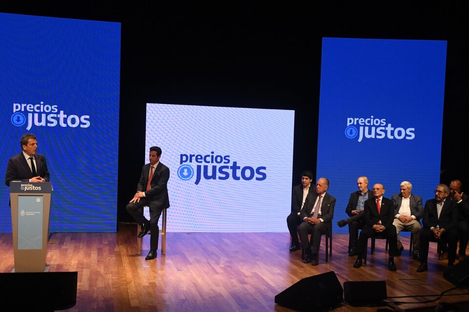 Sergio Massa en el lanzamiento de Precios Justos.