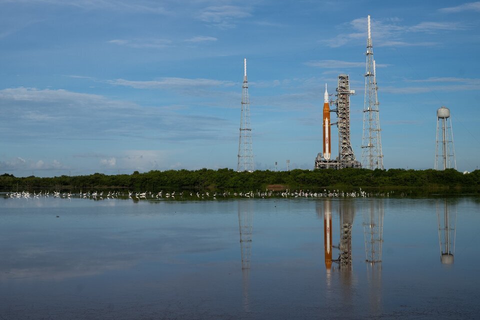 El lanzamiento del cohete Artemis I de NASA será en la madrugada del próximo miércoles. Imagen: NASA