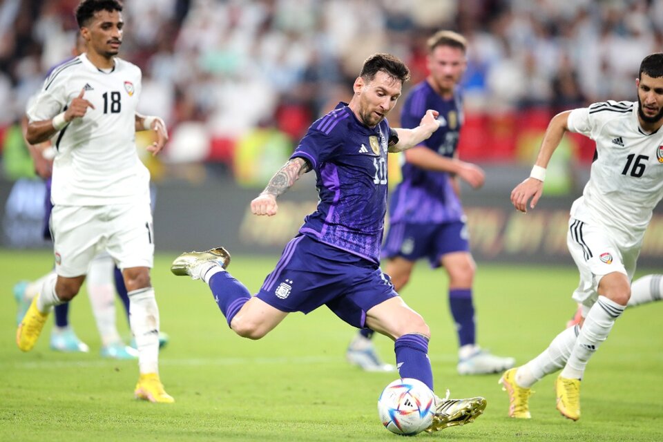 Lionel Messi, autor del cuarto gol de la Selección. (Fuente: EFE)