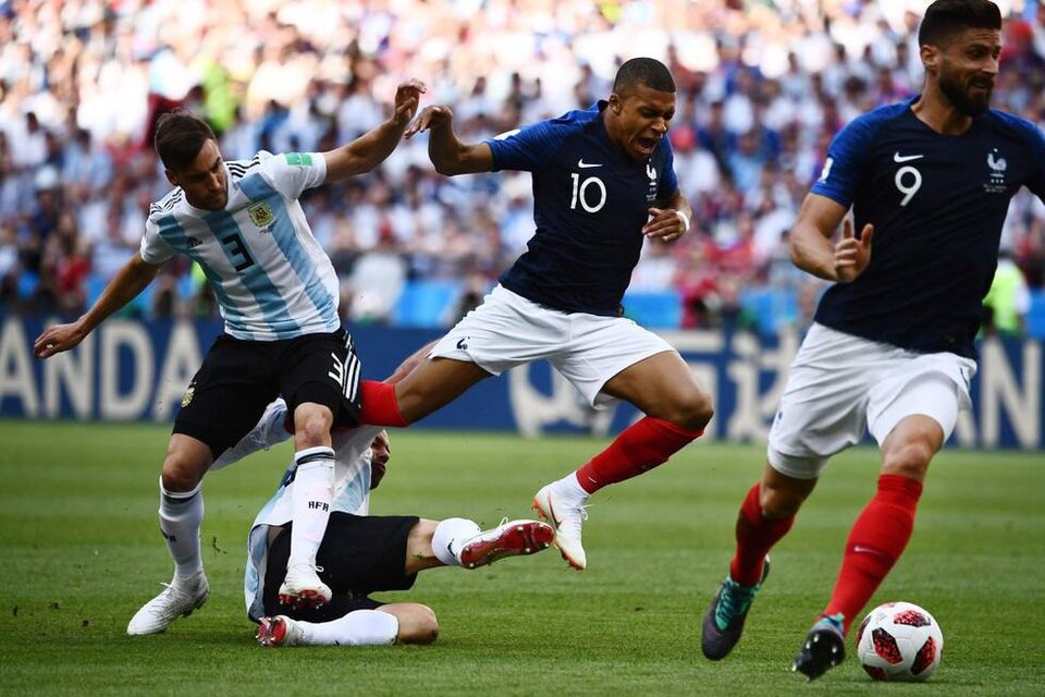 Argentina-Francia en Rusia 2018. Los galos se impusieron 4-3.