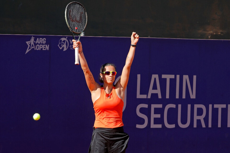 Paula Ormaechea y la felicidad por jugar en Argentina. (Fuente: Argentina Open)