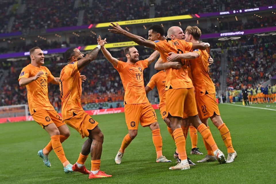 El festejo neerlandés, en un partido en el que fue superado durante un buen rato (Fuente: EFE)