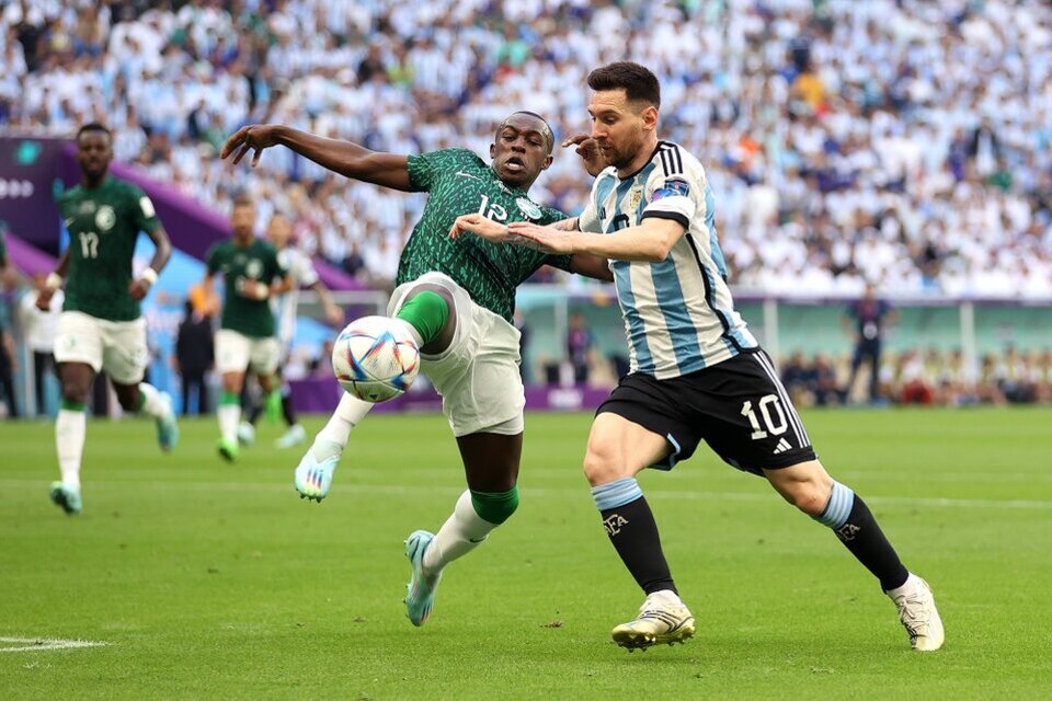 Arabia Saudita se impuso 2 a 1 sobre Argentina, el resultado menos probable de la historia de los mundiales (Imagen: Prensa AFA)