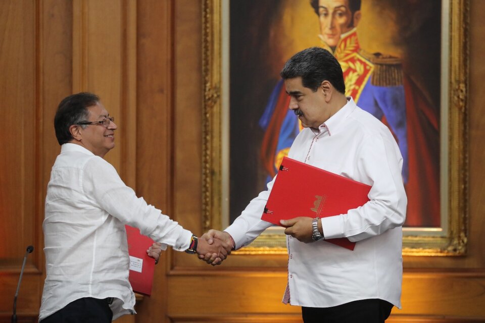Petro restableció las relaciones diplomáticas con Maduro.   (Fuente: EFE)