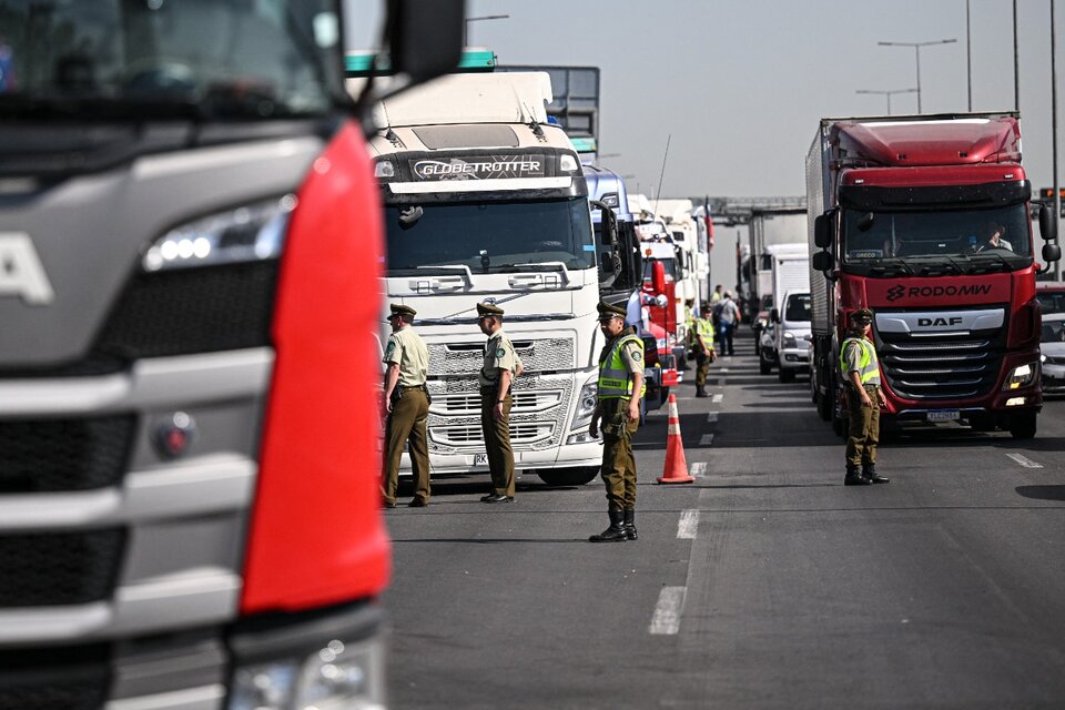 El paro camionero duró ocho días en Chile. (Fuente: AFP)