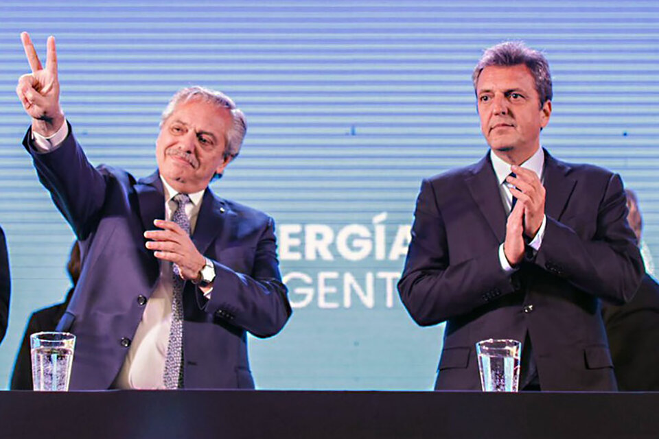 El Presidente, Alberto Fernández, delegó el manejo de toda el área económica en cabeza del ministro, Sergio Massa. (Fuente: NA)