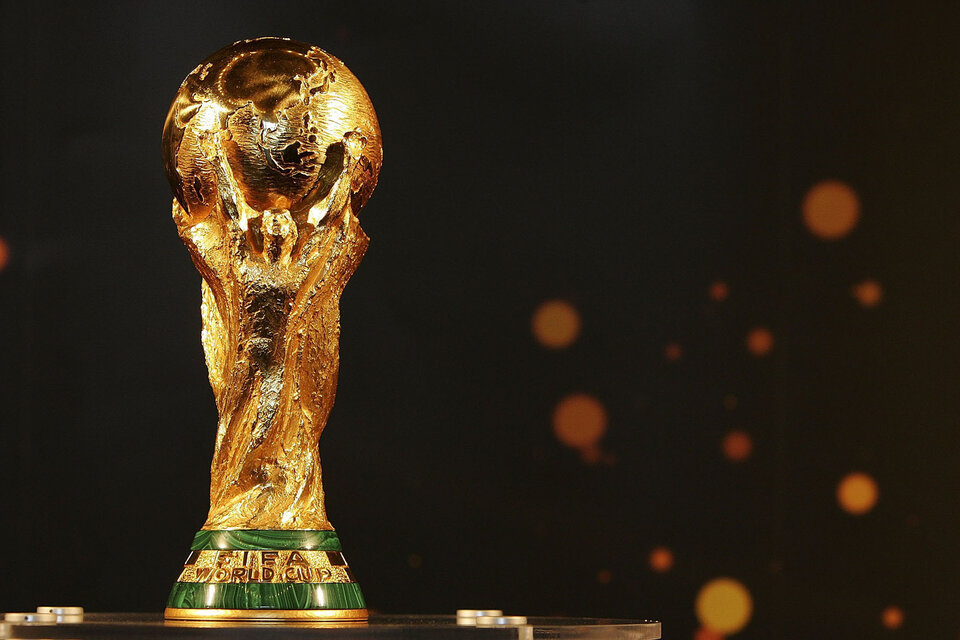 El trofeo de la Copa del Mundo.  (Fuente: AFP)