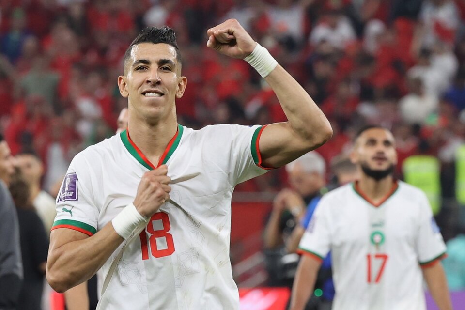 En-Nesyri celebra un gol que valió una clasificación (Fuente: AFP)