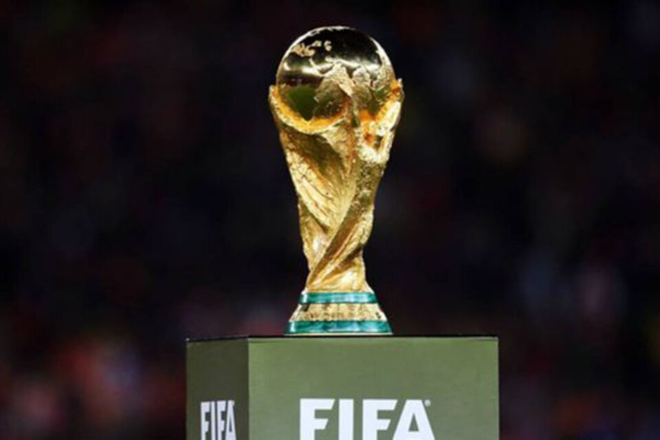El trofeo de la Copa del Mundo. (Fuente: AFP)