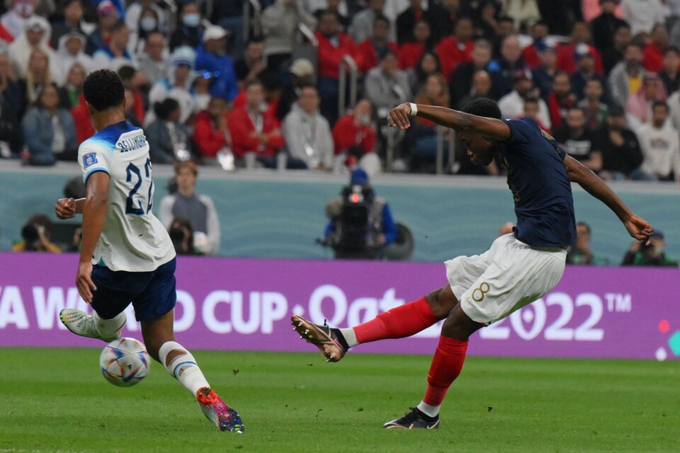 Tchouameni anotó un golazo para Francia.  (Fuente: AFP)