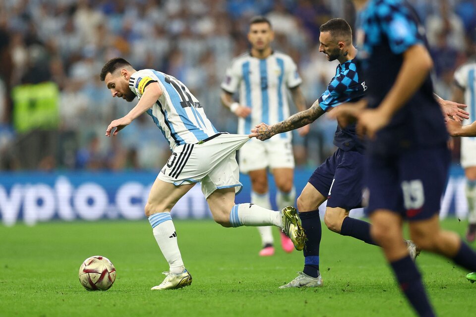 Lionel Messi en el partido ante Croacia. Foto: NA.