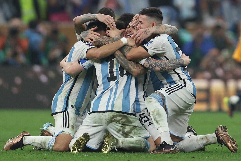 Festejo del alama de los jugadores argentinos.  (Fuente: FIFA)