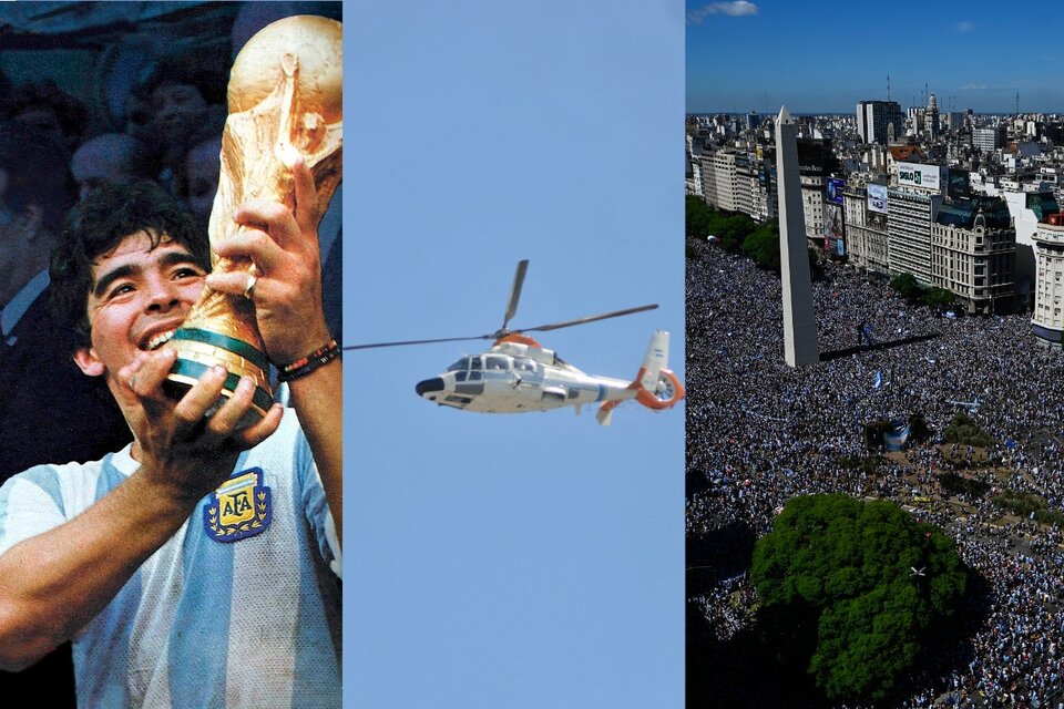 Diego Maradona, la Scaloneta y la hinchada argentina unidos por la Copa del Mundo