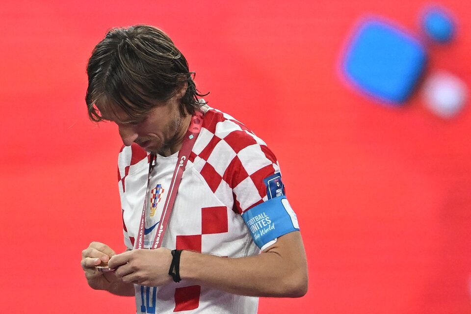 Luka Modric volvió a meter a Croacia en el podio (Fuente: AFP)
