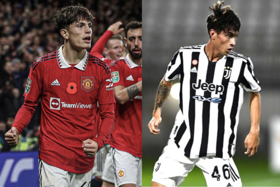 Alejandro Garnacho y Matías Soulé, promesas del Manchester United y de Juventus, pero también de la selección argentina.  (Fuente: Redes sociales)