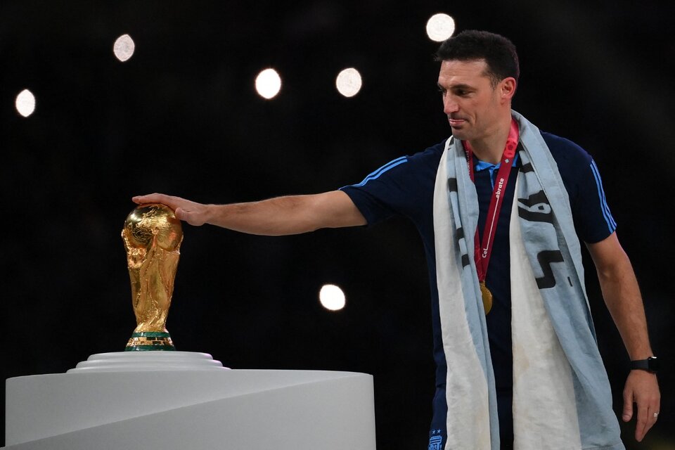 Lionel Scaloni y la Copa del Mundo (Fuente: AFP)