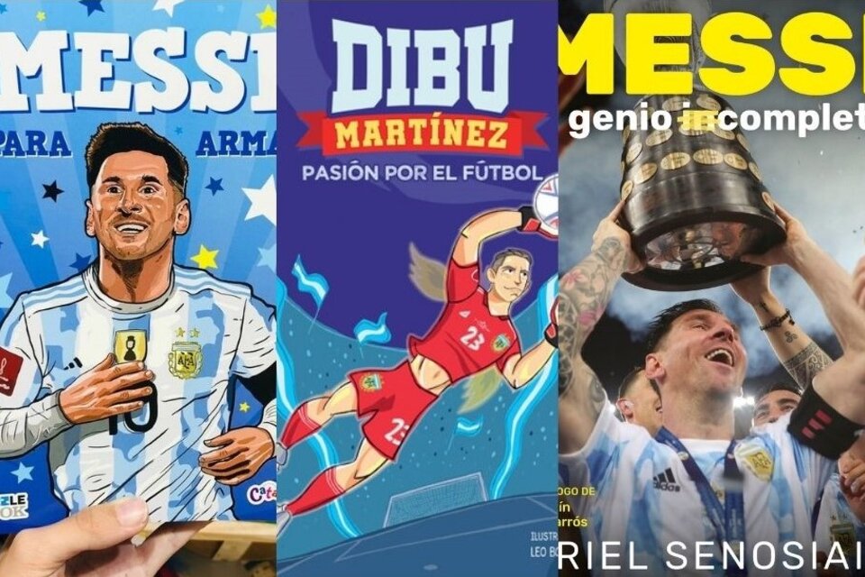 Los libros de Messi y Martínez son los más solicitados por el público futbolero.