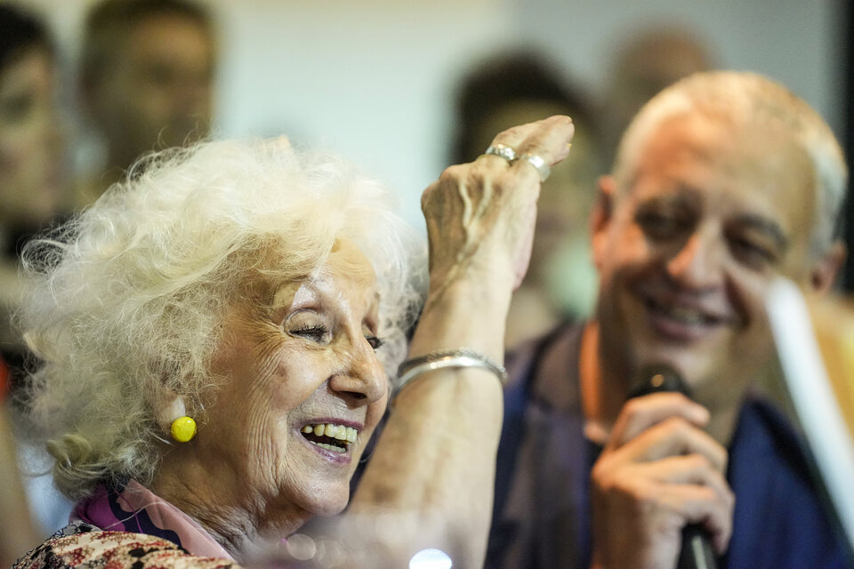 Estela de Carlotto convocó a la sociedad a sumarse: "Es un trabajo silencioso y amoroso pero todavía falta mucho y el tiempo no se detiene". (Fuente: Guido Piotrkowski)