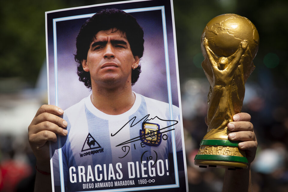Diego Maradona y la Copa del Mundo.  (Fuente: NA)