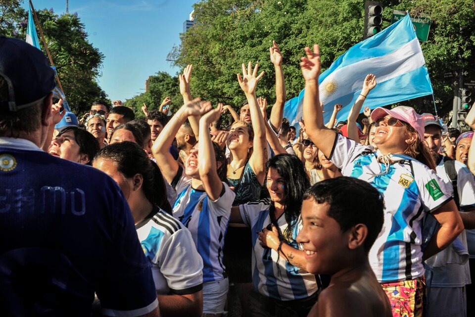 El festejo por la conquista del Mundial recorrió toda la Argentina. (Fuente: Adrián Pérez)