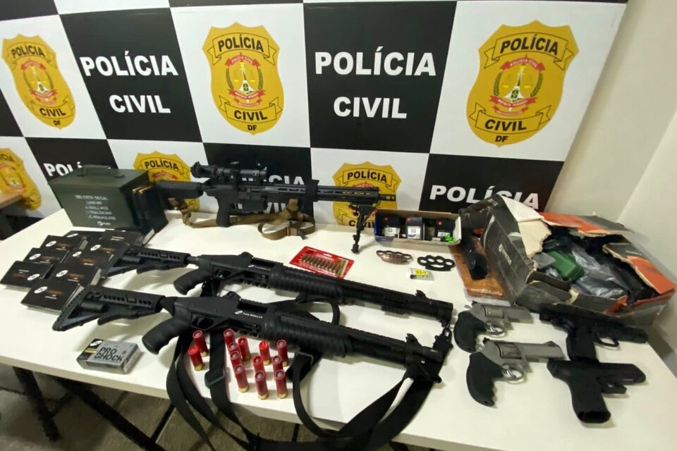 El armamento que secuestró la Policía al militante de Bolsonaro