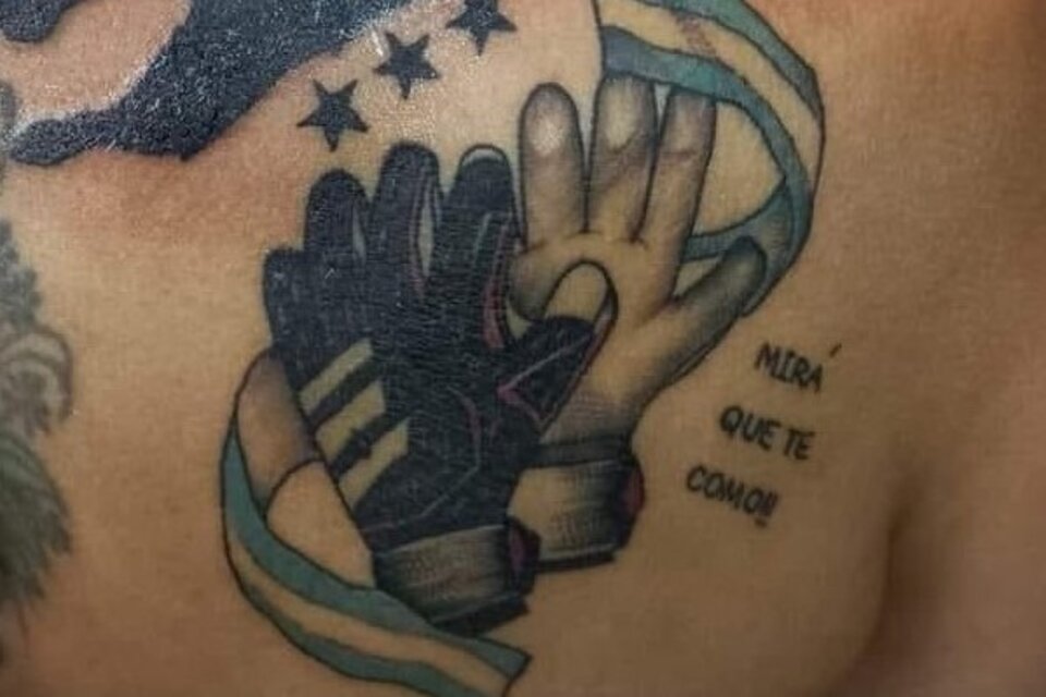 Tatuaje Dibu Martinez. Imagen: Twitterr.