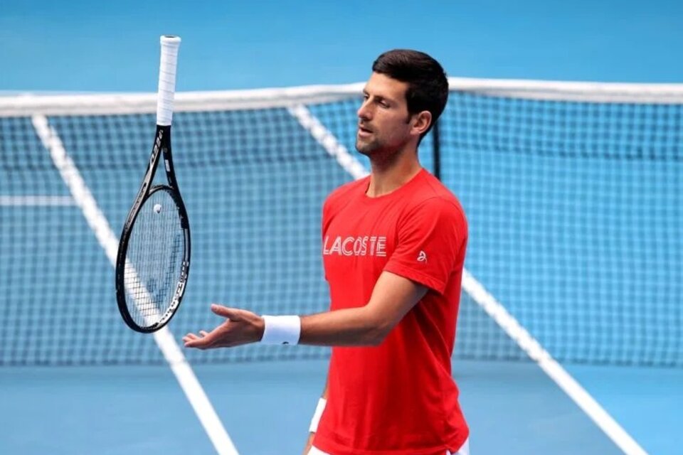 Djokovic volvió a entrenarse en Australia. (Fuente: AFP)