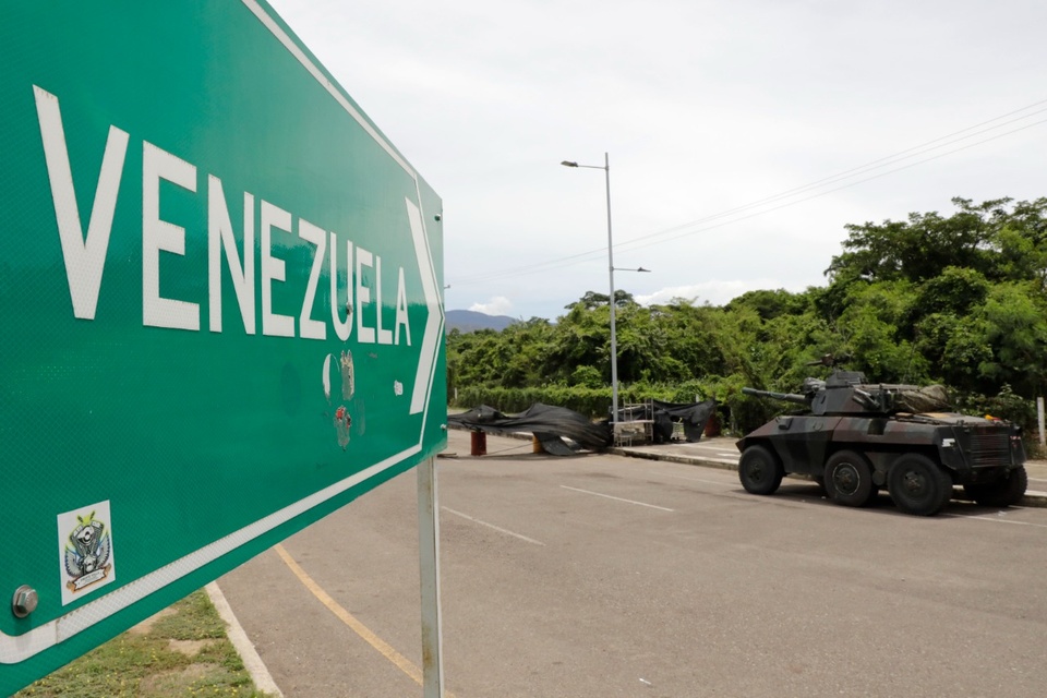 El puente binacional Atanasio Girardot, horas antes de su reapertura. (Fuente: AFP)