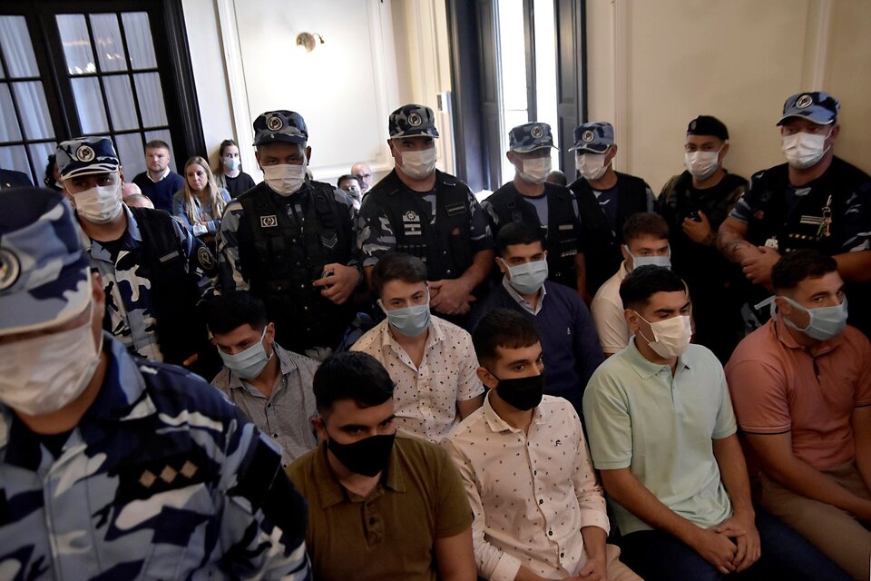 Los 8 rugbiers acusados por el asesinato de Fernándo Báez. (Fuente: NA)