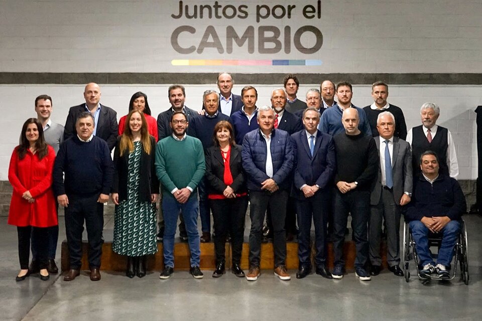 Los principales referentes de Juntos por el Cambio, en una imagen de archivo.