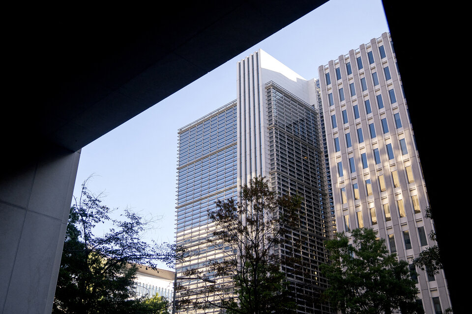 La sede del FMI en Washington ofrece un primer plano de las oficinas del Banco Mundial.  (Fuente: AFP)