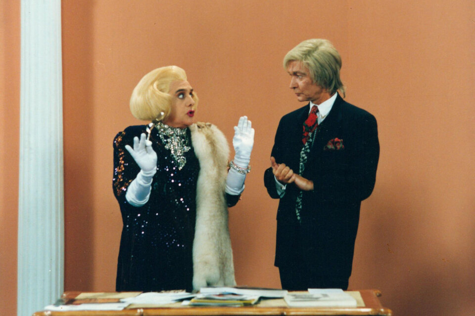 Klemm tuvo su segmento en El palacio de la risa, el programa de Gasalla en los 90.  (Fuente: Fundación Klemm)