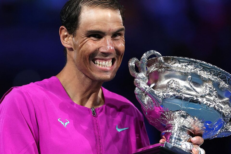 Rafael Nadal ganó el Abierto de Australia 2022.  (Fuente: AFP)