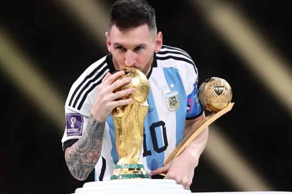 Lionel Messi se consagró campeón de la Copa del Mundo tras la final ante Francia. Imagen: FIFA. 