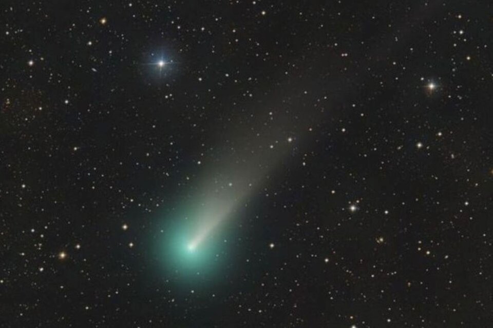Imágen tomada por la NASA del "cometa verde" a principios de enero en el hemisferio norte.  (Foto: NASA)