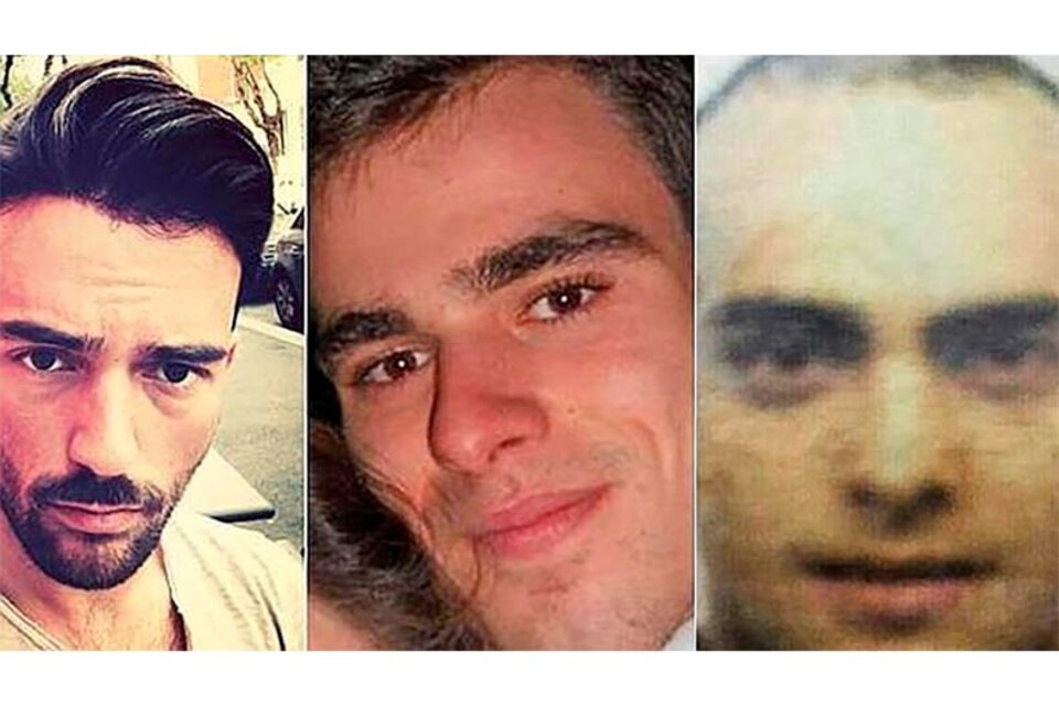 Marco Prato (izq.), Luca Varani, la víctima, y Manuel Foffo.