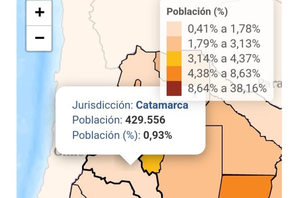 Catamarca es la quinta provincia con menor población 