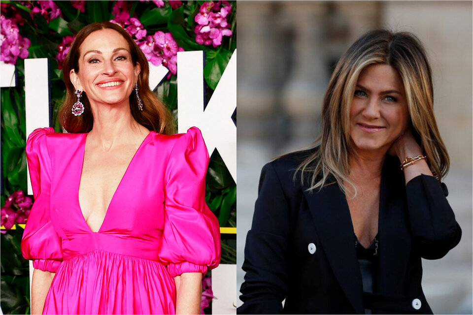 Será la tercera vez que estas superestrellas trabajarán juntas. Ya se cruzaron en la serie Friends y en la película Día de las Madres. (Foto: AFP).