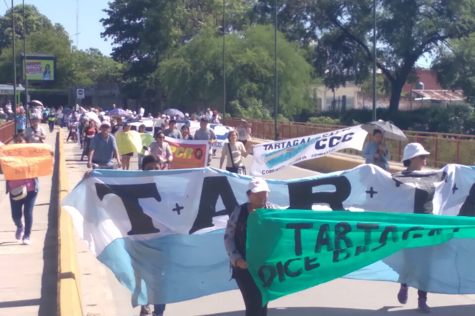 Marcha por los Derechos ayer en Tartagal.  (Fuente: Gentileza Luis Rivero)