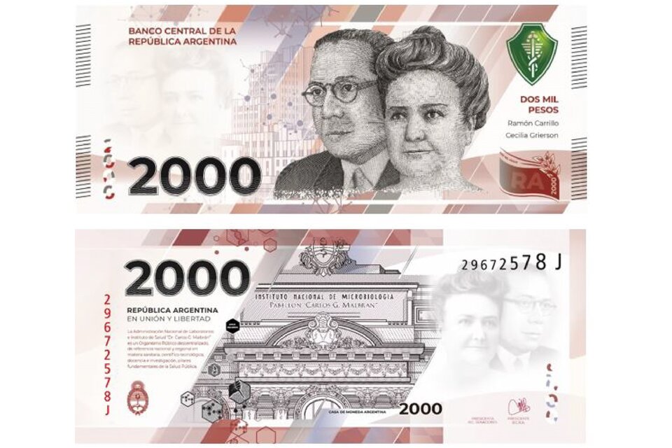 El billete argentino de $2.000