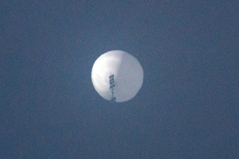 Un supuesto globo espía de Chino sobrevuela Estados Unidos. (Fuente: AFP)