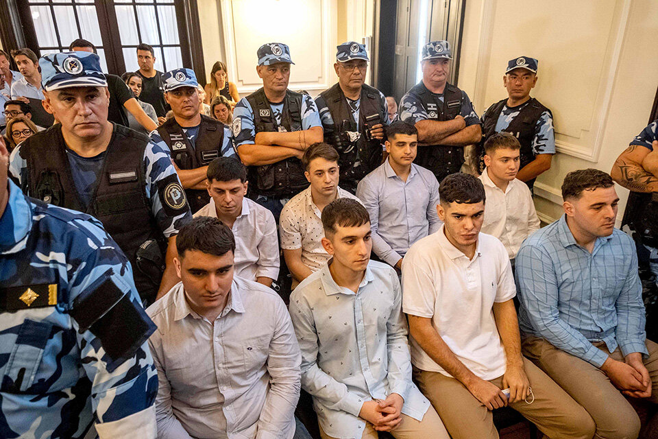 Los ocho jóvenes condenados por el homicidio de Fernando Báez Sosa. 