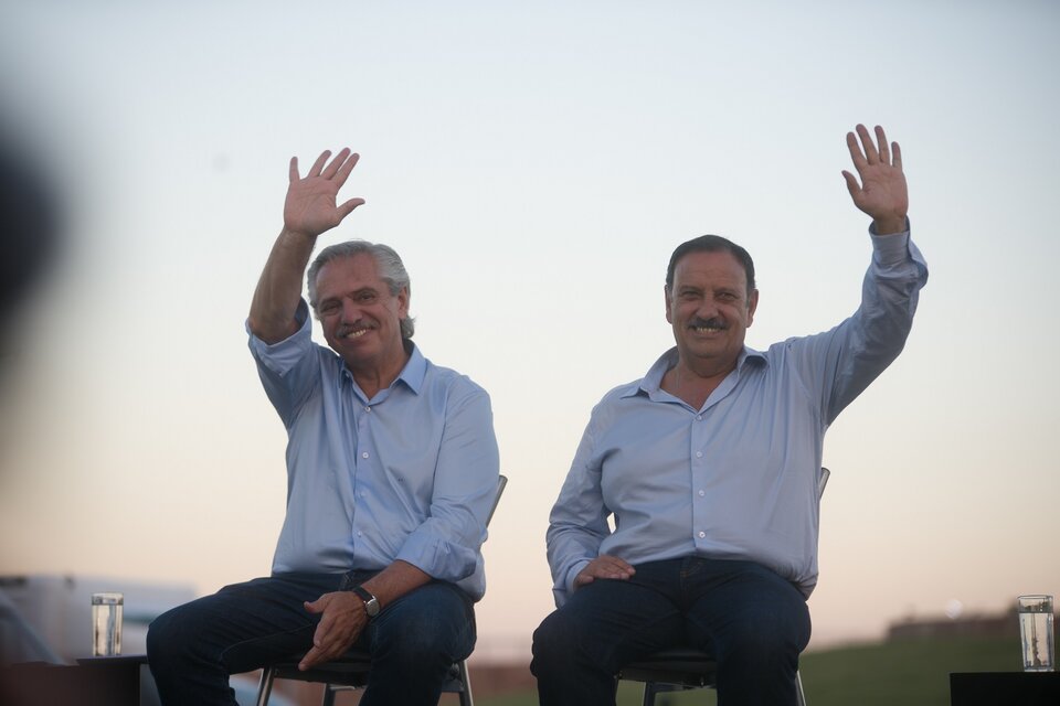Respaldo de Alberto Fernández a la reelección de Quintela