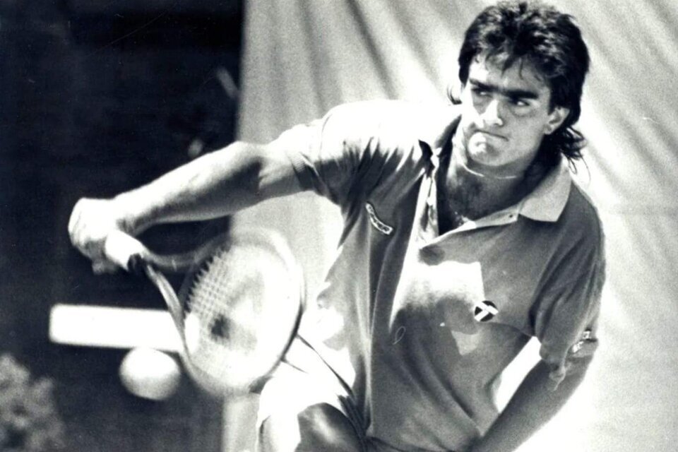 Guillermo Pérez Roldán, durante su exitosa carrera de tenista.