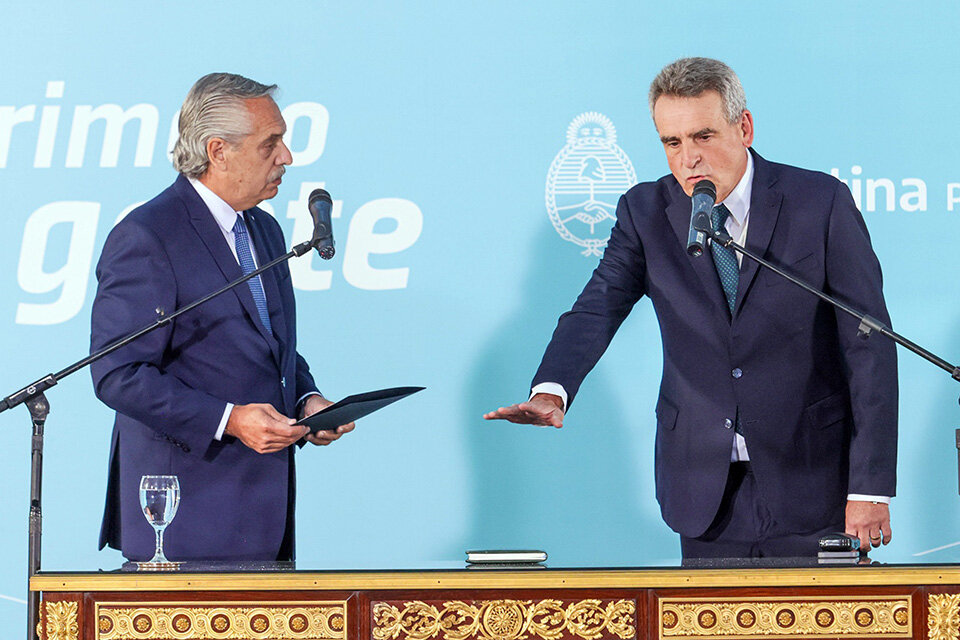 Agustín Rossi durante la jura del cargo de jefe de Gabinete de la Nación. (Fuente: Presidencia de la Nación)